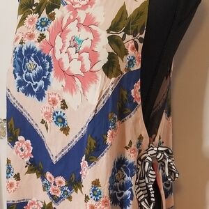 Floral Sleeveless Dress with Tie Detail